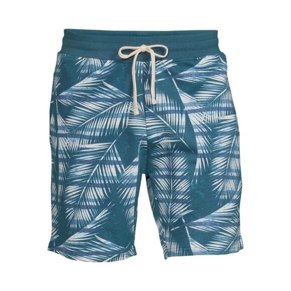 No Boundaries Mens Lounge Shorts Blue White Palm Fronds Leaves Beach Size 2XL - Picture 4 of 5